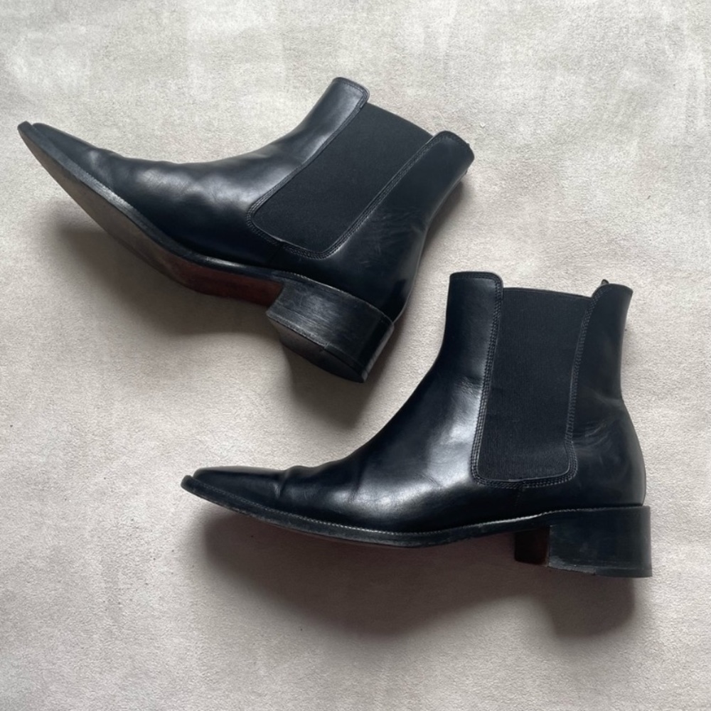 Unützer Leather Ankle Boots Black Size 39.5